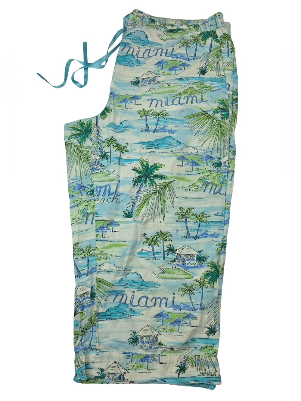 Cacique 14/16 Miami Tropical Print Drawstring Lounge Pants 3591-CP